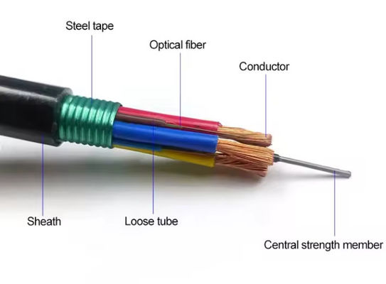 Kabel serat optik fotoelektrik hibrida GDTS lapis baja bergelombang