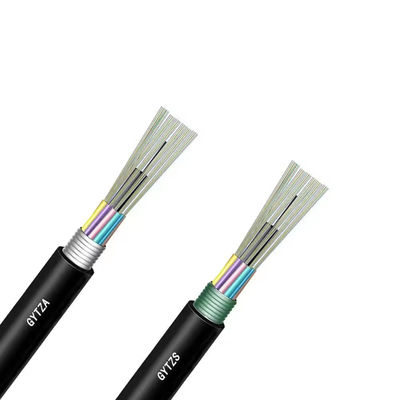 Outdoor Armored Fiber Optic Cable GYTZS Flame Resistant Jacket LSZH Kabel Lapisan Luar