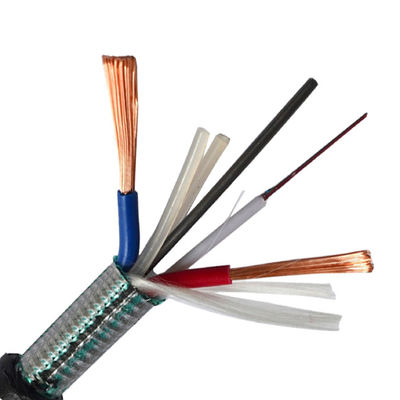 Custom Outdoor Photoelectric Serat optik Kabel komposit 8 inti + 2 x 1.0 kabel listrik kawat tembaga