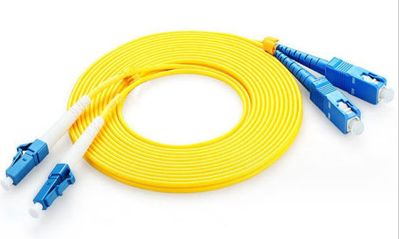SC/SC Fiber Optic Patch Cord Single Multi mode Fiber Untuk FTTH 1m 2m 5m 10m