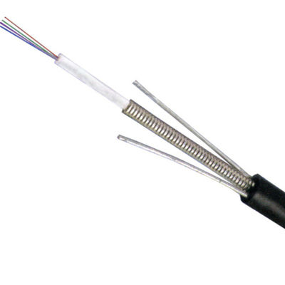 Outdoor Duct Aerial mode tunggal G652D Kabel serat optik GYXTW Armored 2 4 6 8 12 24 inti kabel serat optik