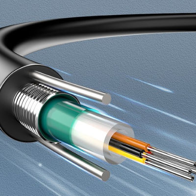 2 4 6 8 16 24 Core Aerial Armored Fiber Optic Cable Gyxtw Gyxtw53 Uni Tube Single Mode Kabel komunikasi