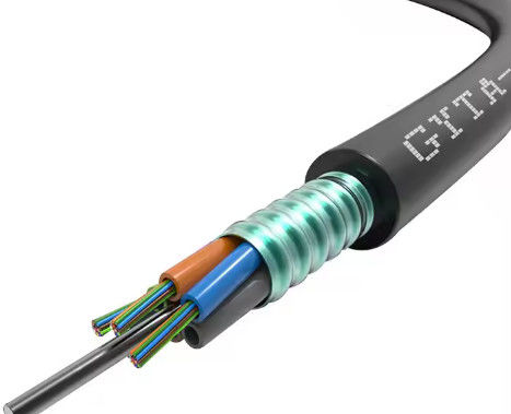 2 4 6 8 24 32 48 Inti Kabel Serat Optik Lapisan GYTA Kabel Serat Bawah Tanah