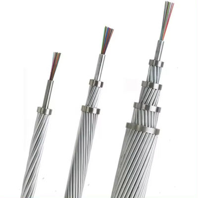 OPGW Power Optical Fiber 4/6/8/12/24/36/48 Core Single Mode Composite Overhead Ground Wire Kabel Komunikasi Lapis baja
