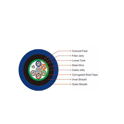 12 24 Core Single Armor Double Jackets Flame-Retardant MGTSV Kabel Serat Optik Pertambangan