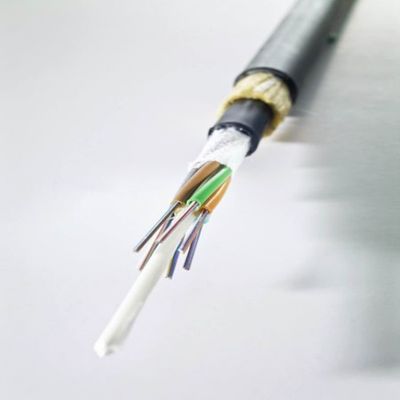 Kabel Udara 48 Inti Semua Dielektrik Self-supporting ADSS Span 100m 200m Fiber Optic Fiber Optic Cabler