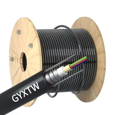 8 Core Aerial And Duct Fiber G.652 D Central Tube Armored GYXTW Kabel Serat Optik Luar Ruang