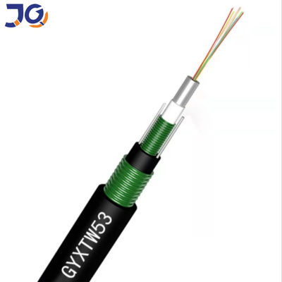 Pengeboran langsung di luar ruangan 2 4 6 12 24 kabel serat optik inti GYXTW53 SM G.657A1 G652D Kabel Serat Optik Lapis baja Harga