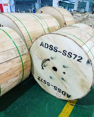 Single Mode ADSS Fiber Cable G652D Double Sheath Long Span Aerial Network