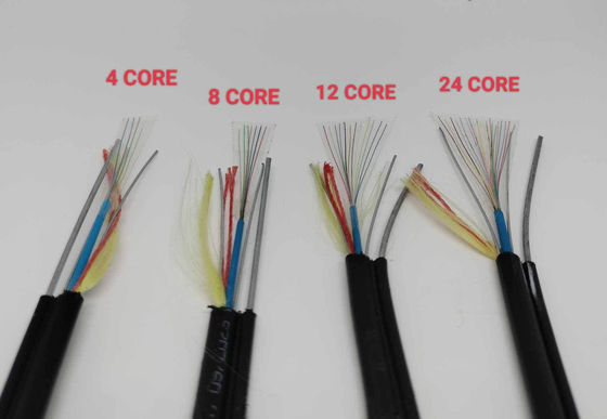 1.6mm Baja Kawat Kekuatan Anggota FTTH Mini Gambar 8 Kabel Serat Optik
