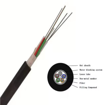 48 Core Outdoor Single Mode G652D Fiber Cable GYFTY Dengan FRP Untuk Saluran Dan Aplikasi Bawah Tanah 1KM Harga Terbaik