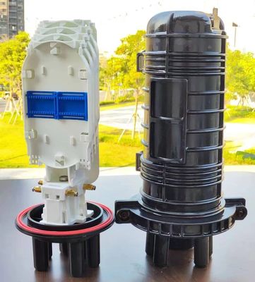 Penutupan Tipe Kubah Inti 12 24 48 Luar Ruangan Kotak Sambungan Kabel Serat Penutupan Sambungan Serat Optik