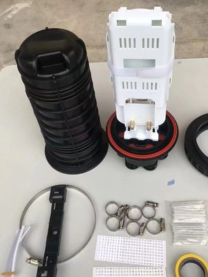 Penutupan Tipe Kubah Inti 12 24 48 Luar Ruangan Kotak Sambungan Kabel Serat Penutupan Sambungan Serat Optik