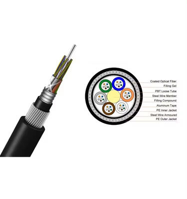 72 inti GYTA33 langsung terkubur Kabel serat optik kapal selam anti tikus Kabel serat optik lapis baja