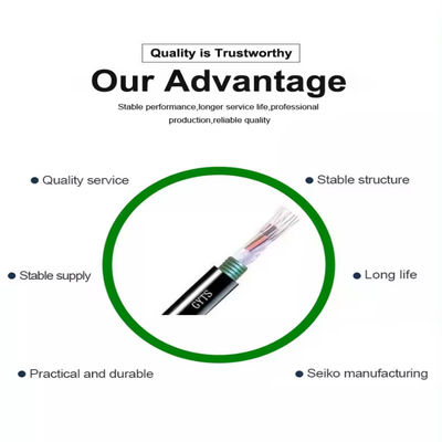 Kabel serat optik pita baja lapis baja luar GYTS GYTA 96 inti saluran udara Kabel serat optik