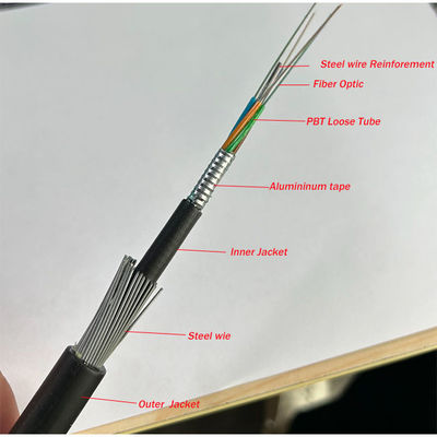 Kabel Serat Optik Di Bawah Laut GYTA33 48 96 144 Inti Kabel Serat Optik Di Bawah Air