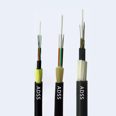 OEM Aerial ADSS Single Jacket 96 Core Single Mode Fiber Optic Cable 1km Harga Untuk Lini Listrik Tegangan Berbeda