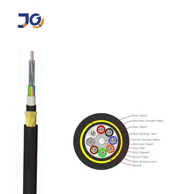 Kabel ADSS Udara yang Mendukung Diri Semua Dielektrik 96 Core G652d Outdoor Non Armored Double Jacket Fiber Optik