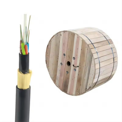 Kabel ADSS Serat Otomatis Luar Ruang 24 Inti 48 Inti Jaket OHDPE 100-200m Span SM MM Kabel Serat Optik