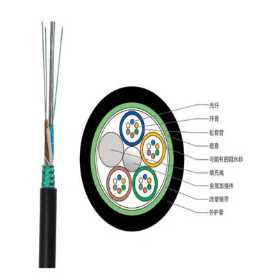 GYTS 48 Core Single Mode Multimode Tepi Baja tahan kelembaban Armored Duct Fiber Optic Cable 1km Daftar harga per