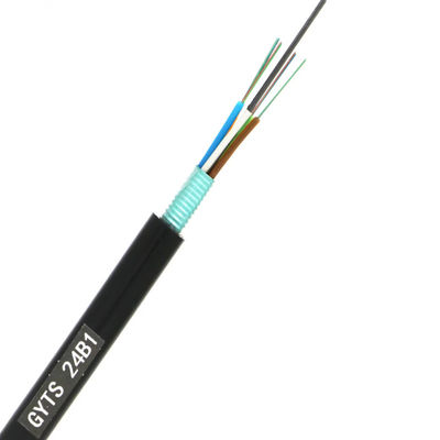 Outdoor 72 96 144 216 288 Core Steel Armor Fiber Optic Cable Non-self Supporting Aerial GYTS GYTA