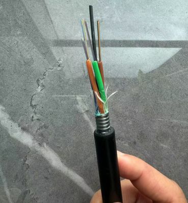 PSP Fleksibilitas 24Cores Outdoor GYTS G652D Kabel Serat Optik Untuk Udara