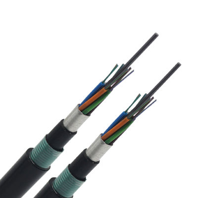 Kabel Komunikasi Luar Ruang 24 36 48 Core Double Sheath Fiber Optic Kabel GYTA53