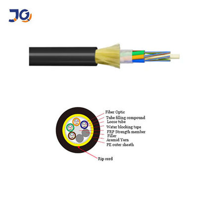 6 Core Adss 12 Core Kabel Serat Optik Span 400m