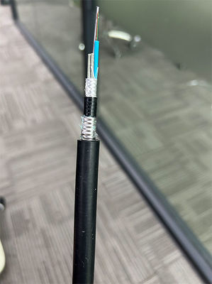 12 16 24 48 inti Kabel Serat Optik GYTA53 Pengeboran langsung Kabel Serat Optik Luar Ruang Berlapis Ganda dan Lapisan