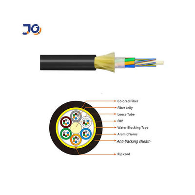 Kabel Serat Optik ADSS yang Mendukung Sendiri 24 48 Kabel Serat Inti Untuk Overhead