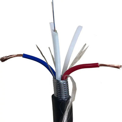 Anti Rodent 4 Core OPLC Kabel Serat Optik Hibrida Dengan Konduktor Tembaga