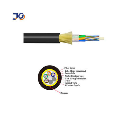 Span 100m 48 Core SM Fiber Optic Kabel ADSS Untuk Overhead