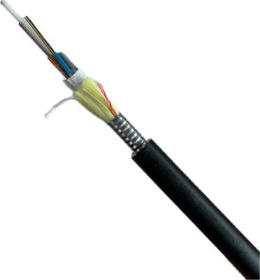 12/24/36/48 /96 Inti Modus Tunggal ADSS ARSS Kabel Serat Optik Dengan Perisai Pita Baja