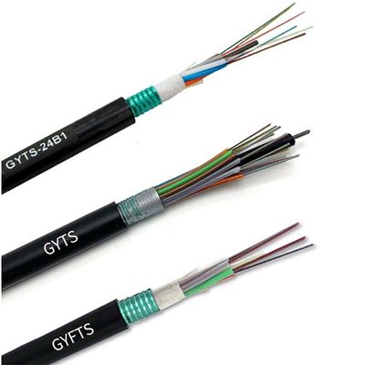Single-mode Muitimode OM1 OM2 OM3 Outdoor Air Duct Underground GYTS GYFTS Kabel Serat Optik