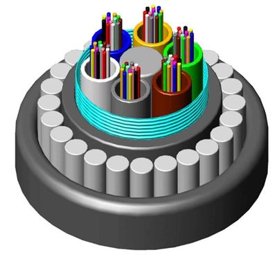 di bawah laut langsung terkubur di bawah air GYTA33 GYTS33 kawat baja kabel serat optik lapis baja