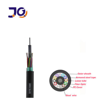 SM MM Armored G652D 24 48 96Core Fiber Optic Kabel GYTS