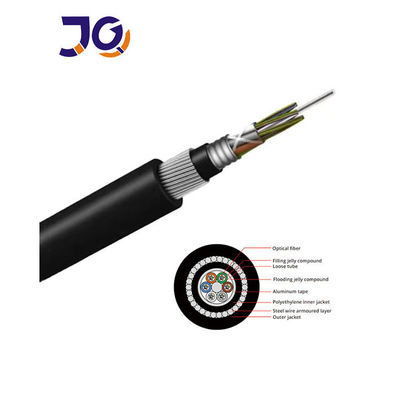 Mode tunggal G652D Kabel serat optik langsung terkubur di bawah air 24 36 48 96 Inti