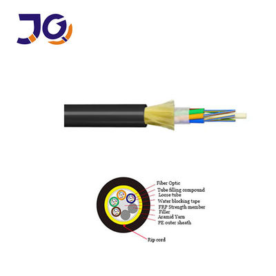 ADSS Kabel Serat Optik Semua Dielektrik yang Mendukung Sendiri 48 Core Span 120m