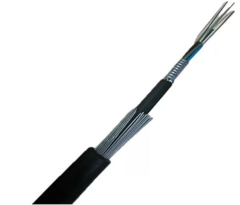 Kabel serat optik bawah tanah GYTA33 24 32 36 48 72 96 144 Inti G652D SM Kabel bawah air terendam untuk penempatan langsung