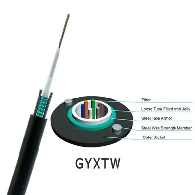 GYXTW 4B1 Single Mode Armored Fiber Optic Cable untuk penggunaan udara