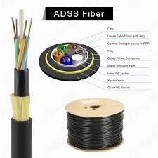 Kabel Fiber Optik Udara ADSS Jaket Ganda Semua Dielektrik Self Supporting