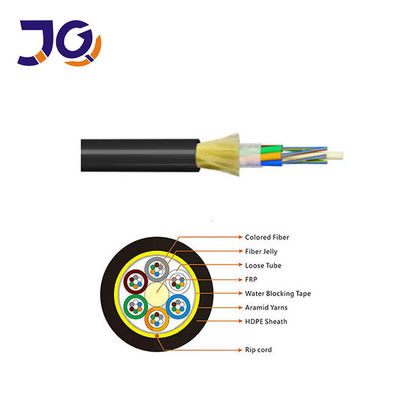 Kabel Fiber Optik Udara Luar ADSS Jaket Tunggal Rentang 100m