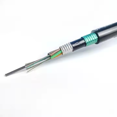 Stok Pabrik Outdoor Double Armored GYTS53-96 Core Fiber Optic Cable Double Jacket G652D dikirimkan pada hari yang sama