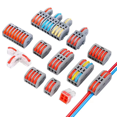 LED Lighting Wire Connector Quick 1-in-2-out Terminal Block 2-in-4-out Wire Splitter 3-in-6-out Terminal Box untuk outdoor