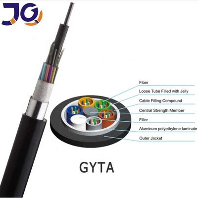 Kabel Fiber Optik Lapis Baja GYTA 2-144 Inti Tabung Longgar untuk Udara/Duct