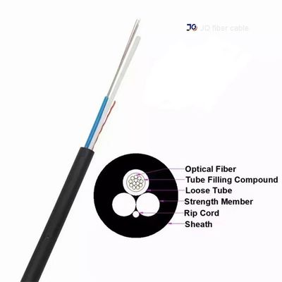 Kabel Serat Optik ASU Mini ADSS Desain Unitube Udara Mandiri Rentang Panjang Pemasangan