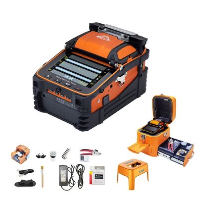 AI 9 Fiber Fusion Splicer Otomatis Mesin Penyambungan Serat Optik FTTH Kerugian Rendah Presisi Tinggi
