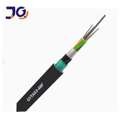 GYTA53 Direct Buried Armored Fiber Optic Cable 48 Core G652D Untuk Instalasi Di Bawah Tanah