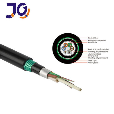 GYTA53 Direct Buried Armored Fiber Optic Cable 48 Core G652D Untuk Instalasi Di Bawah Tanah