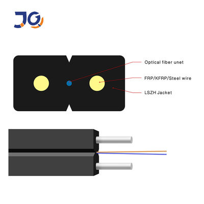 LSZH Jacket 2km / Drum Produsen FTTH Fiber Optic Drop Cable